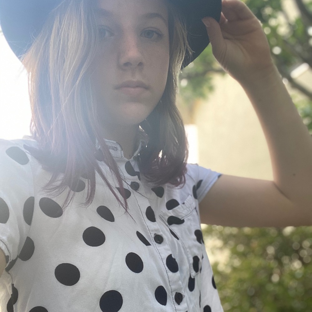 Vintage button-up crop top